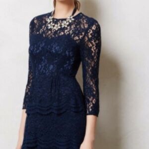 Anthropologie Navy Lace Dress (6)